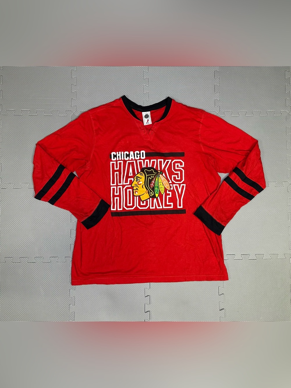 Chicago Blackhawks Jonathan Toews 19 Hockey Long Sleeve T-Shirt NHL Adult XL